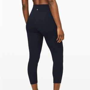 LULULEMON | Wunder Under Crop High-Rise Full-On Luxtreme 23” in True Navy